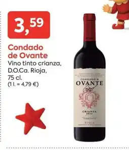 Suma Supermercados CONDADO DE OVANTE Vino tinto crianza, D.O.Ca. Rioja oferta
