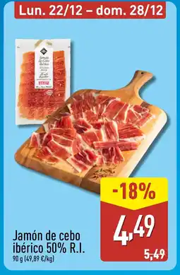 ALDI Jamón de cebo ibérico 50% R.I. oferta