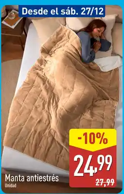 ALDI Manta antiestrés oferta