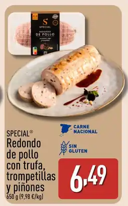 ALDI SPECIAL Redondo de pollo con trufa, trompetillas y piñones oferta