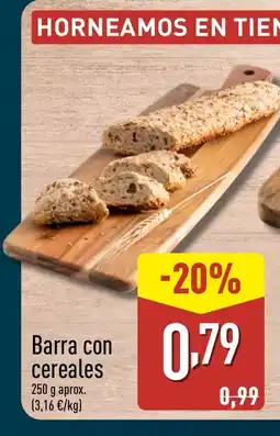 ALDI Barra con cereales oferta