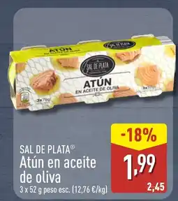 ALDI SAL DE PLATA Atún en aceite de oliva oferta