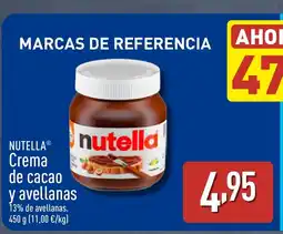 ALDI NUTELLA Crema de cacao y avellanas oferta