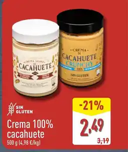 ALDI Crema 100% cacahuete oferta