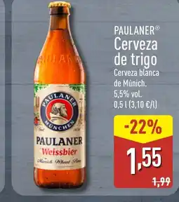 ALDI PAULANER Cerveza de trigo oferta
