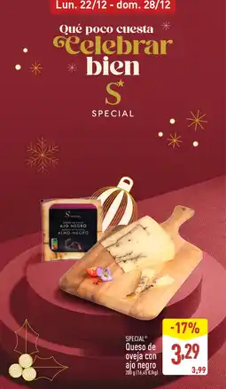 ALDI SPECIAL Queso de oveja con ajo negro oferta