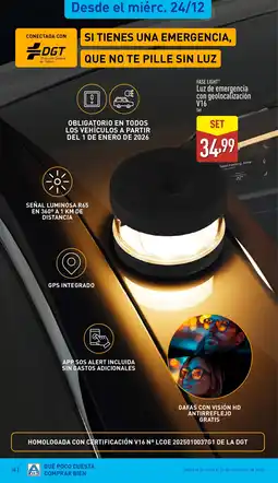 ALDI FASE LIGHT Luz de emergencia con geolocalización V16 oferta