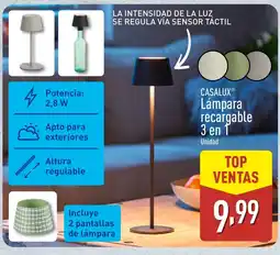 ALDI CASALUX Lámpara recargable 3 en 1 oferta