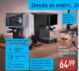 ALDI AMBIANO Cafetera espresso retro oferta