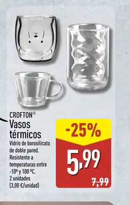 ALDI CROFTON Vasos térmicos oferta