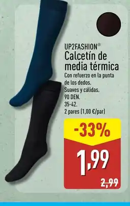 ALDI UP2FASHION Calcetín de media térmica oferta