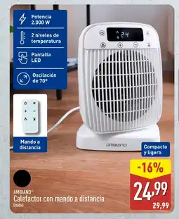 ALDI AMBIANO Calefactor con mando a distancia oferta
