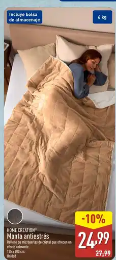 ALDI HOME CREATION Manta antiestrés oferta