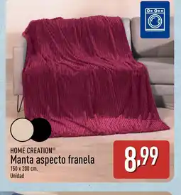 ALDI HOME CREATION Manta aspecto franela oferta