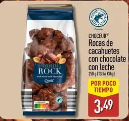 ALDI CHOCEUR Rocas de cacahuetes con chocolate con leche oferta