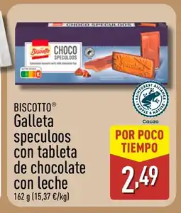ALDI BISCOTTO Galleta speculoos con tableta de chocolate con leche oferta