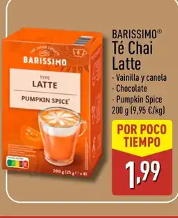 ALDI BARISSIMO Té Chai Latte oferta