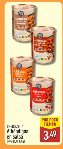 ALDI SPEISEZEIT Albóndigas en salsa oferta