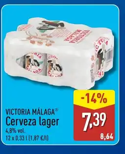 ALDI VICTORIA MÁLAGA Cerveza lager oferta