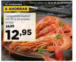 Alimerka Langostino austral nº1, 10 a 20 piezas oferta