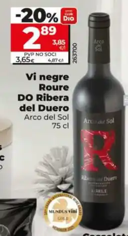 Dia ARCO DEL SOL Vi negre DO Ribera del Duero oferta