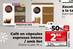 Dia DOLCE GUSTO Cafè en càpsules espresso intens / amb llet oferta