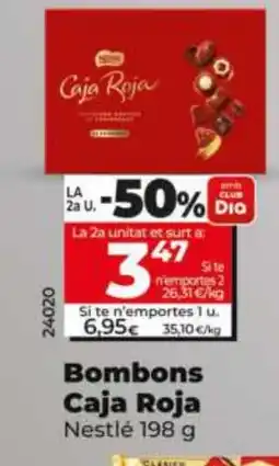 Dia CAJA ROJA Bombons oferta