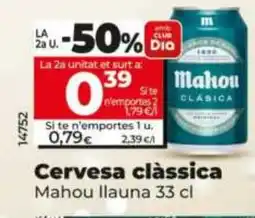 Dia MAHOU Cervesa clàssica oferta