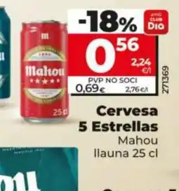 Dia MAHOU Cervesa 5 Estrellas oferta