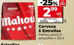 Dia MAHOU Cervesa 5 Estrellas oferta