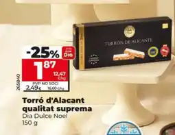Dia DIA DULCE NOEL Torró d'Alacant qualitat suprema oferta