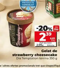 Dia DIA TEMPTATION Gelat de strawberry cheesecake oferta