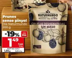 Dia DIA NATURMUNDO Prunes sense pinyol oferta