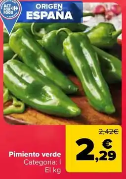 Carrefour Pimiento verde oferta