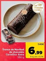 Carrefour Tronco de Navidad de chocolate Carrefour Extra oferta