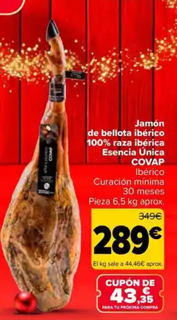 Carrefour COVAP Jamón de bellota ibérico 100% raza ibérica Esencia Única oferta
