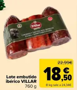 Carrefour VILLAR Lote embutido ibérico oferta