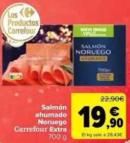 Carrefour Salmón ahumado Noruego Carrefour Extra oferta