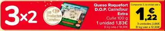 Carrefour Queso Roquefort D.O.P. Carrefour Extra oferta