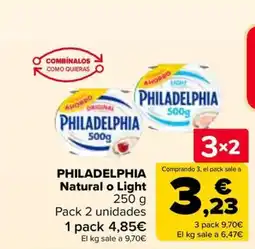 Carrefour PHILADELPHIA Natural o Light oferta