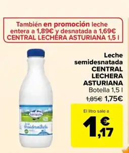 Carrefour ASTURIANA Leche semidesnatada central lechera oferta