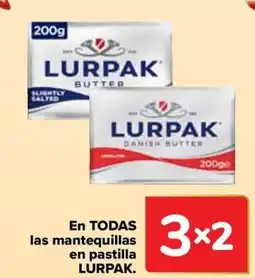 Carrefour LURPAK En todas las mantequillas en pastilla oferta