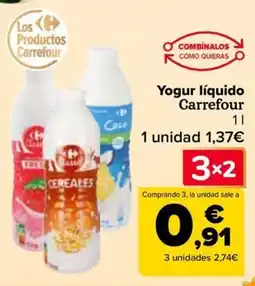 Carrefour Yogur líquido Carrefour oferta