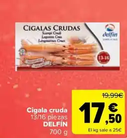 Carrefour DELFÍN Cigala cruda 13/16 piezas oferta