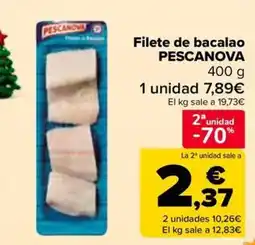 Carrefour PESCANOVA Filete de bacalao oferta