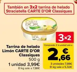 Carrefour CARTE D'OR Tarrina de helado Limón Classiques oferta