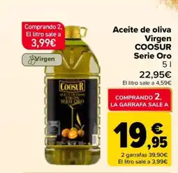 Carrefour COOSUR Aceite de oliva Virgen Serie Oro oferta