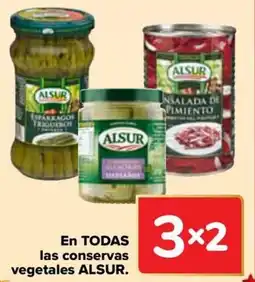 Carrefour ALSUR En todas las conservas vegetales oferta