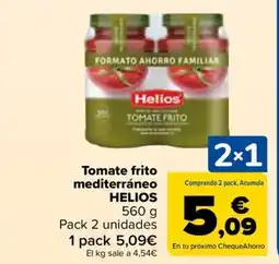 Carrefour HELIOS Tomate frito mediterráneo oferta