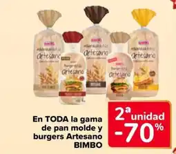 Carrefour BIMBO En toda la gama de pan molde y burgers artesano oferta